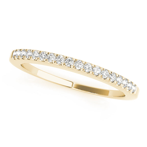 Glaria Wedding Band Prong Set in Yellow Gold
