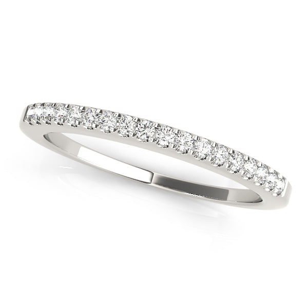 Glaria Wedding Band Prong Set in Platinum