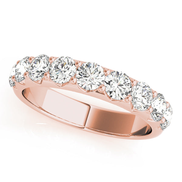 Illa Wedding Band Prong Set in Rose Gold