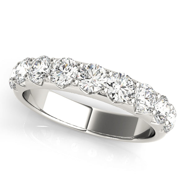 Illa Wedding Band Prong Set in White Gold