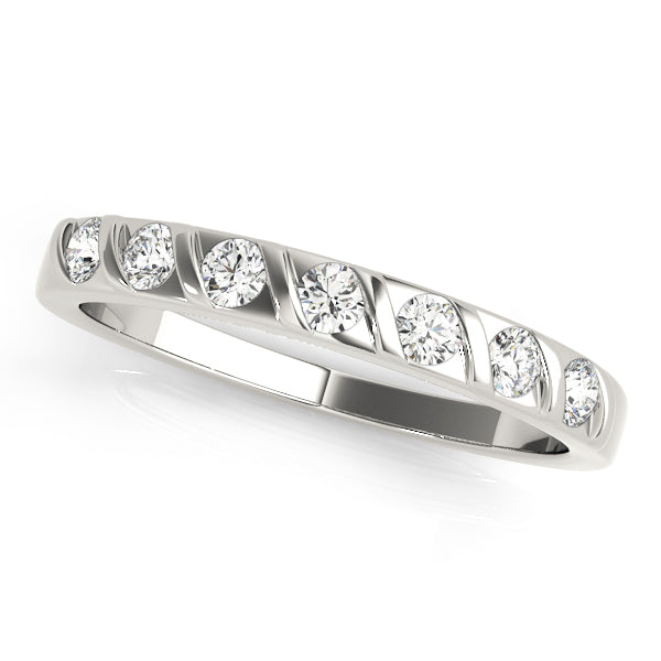 Dainty Wedding Band S Band in White Gold