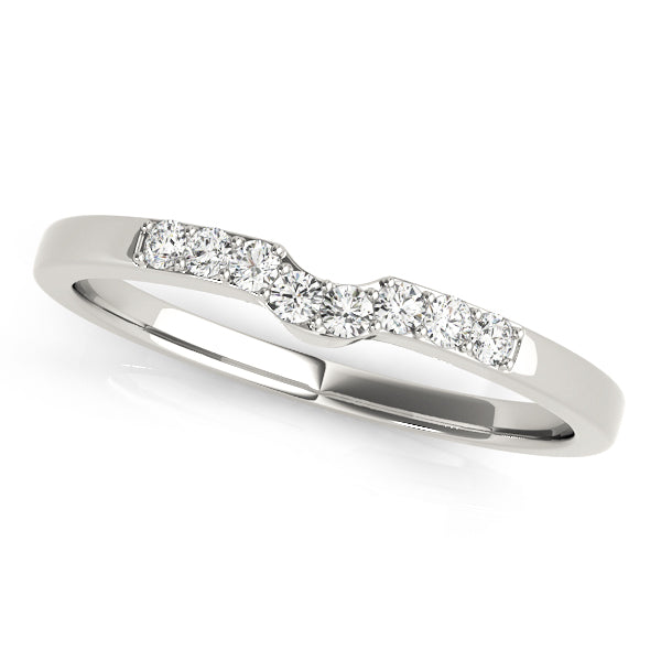 NY Wedding Curved Band in Platinum
