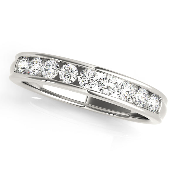 Tina Wedding Band Channel Set in Platinum