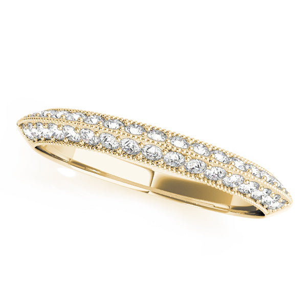 Sam Wedding Band Prong Set in Yellow Gold