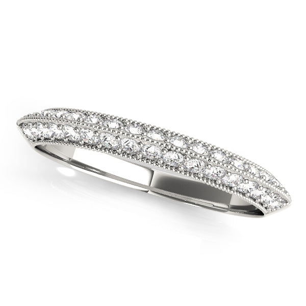 Sam Wedding Band Prong Set in Platinum