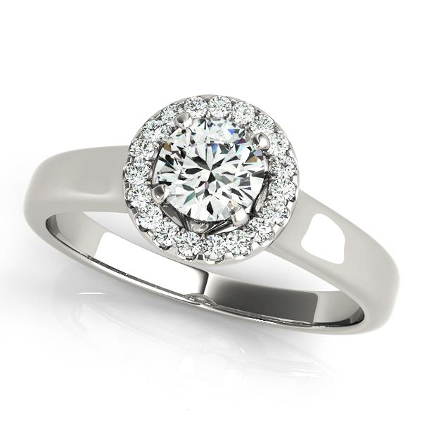 Chio High Set Halo Engagement Ring