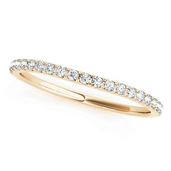 Alio Wedding Band Prong Set in Yellow Gold