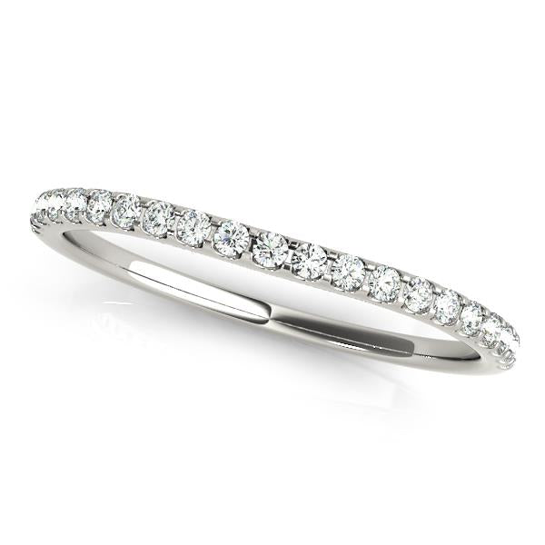 Alio Wedding Band Prong Set in Platinum