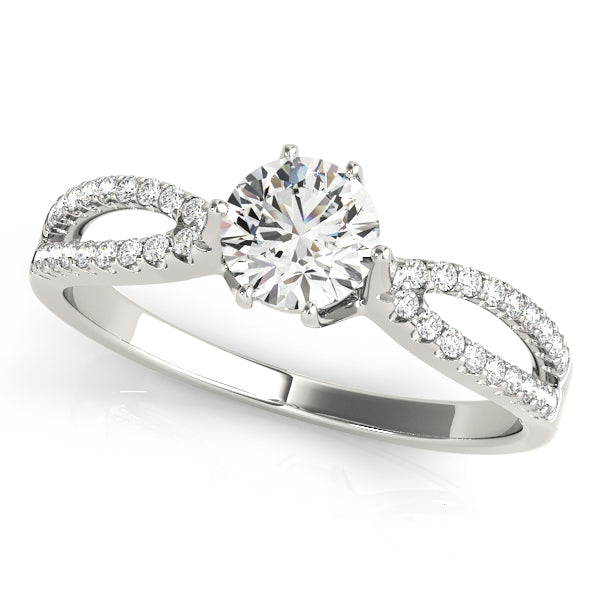 Kria Cross Pave Engagement Ring