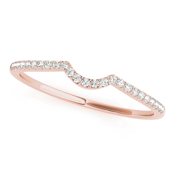 Amanda Wedding Curved Band in Rose Gold