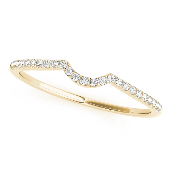 Amanda Wedding Curved Band in Platinum