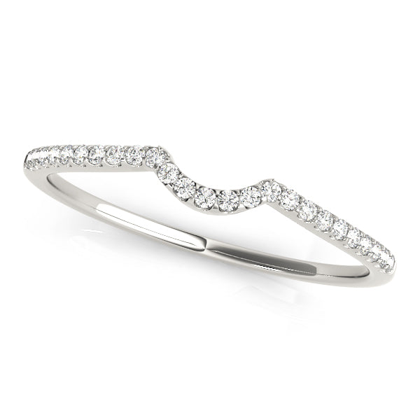 Amanda Wedding Curved Band in White Gold