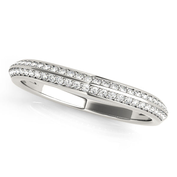 Emma Wedding Curved Band in Platinum