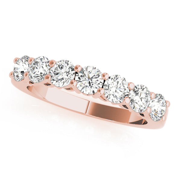 Rio 8 Stone Wedding Band in Rose Gold