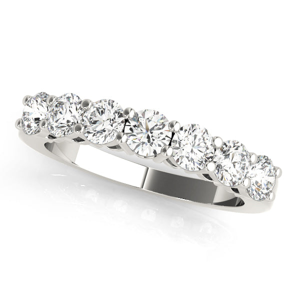 Rio 8 Stone Wedding Band in White Gold