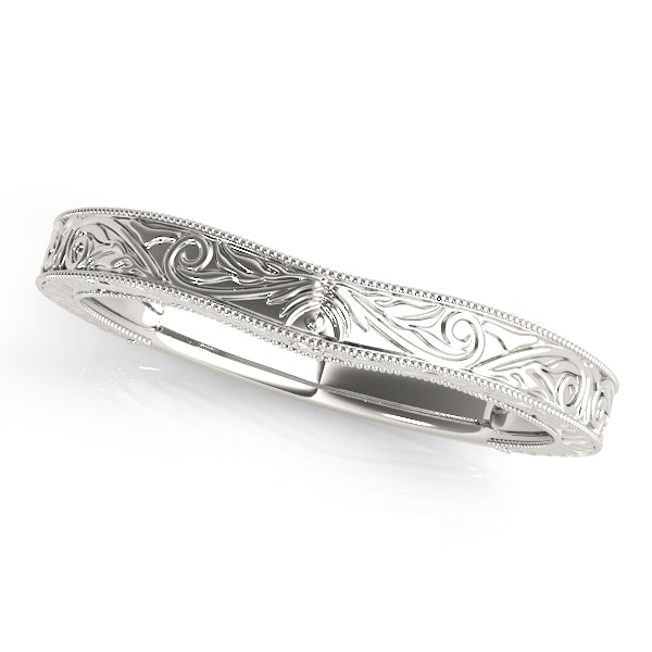 Hailey Wedding Curved Band in Platinum