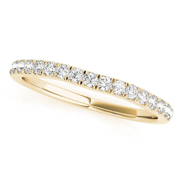 Pia Wedding Curved Band in Yellow Gold
