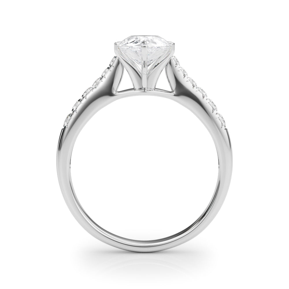 Arial Side Stone Engagement Ring