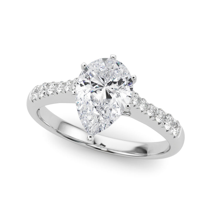 Arial Side Stone Engagement Ring