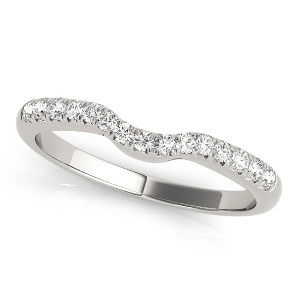 Fiana Wedding Curved Band in Platinum