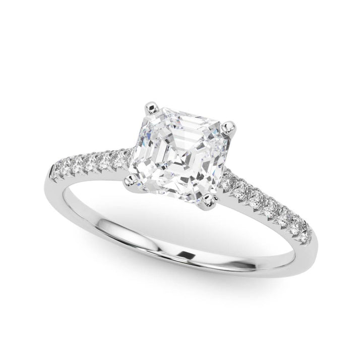 Blake Tapered Pave Engagement Ring