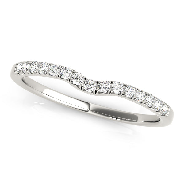 Zian Wedding Curved Band in Platinum