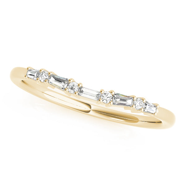 Lucifer Wedding Band Fancy Shape in Yellow Gold