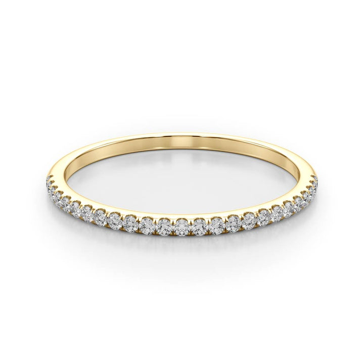 Siann Wedding Band Prong Set in Yellow Gold