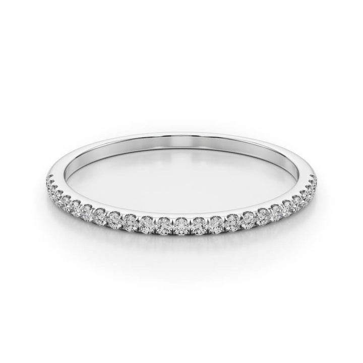 Siann Wedding Band Prong Set in Platinum