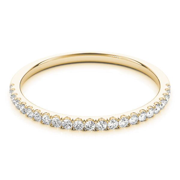 Tai Wedding Band Prong Set in Yellow Gold