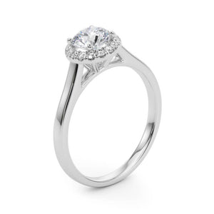 Anny Halo Tappered Engagement Ring