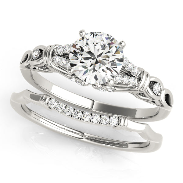 Tressa Estate Engagement Ring in Round White Gold