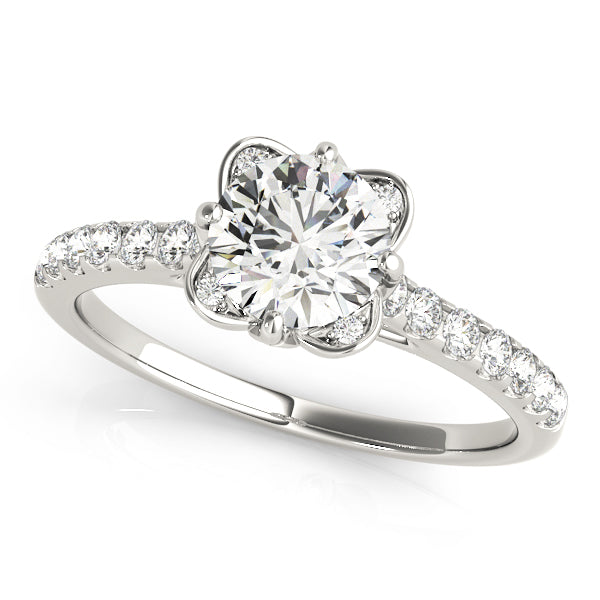 Diva Nature Inspired Pave Engagement Ring