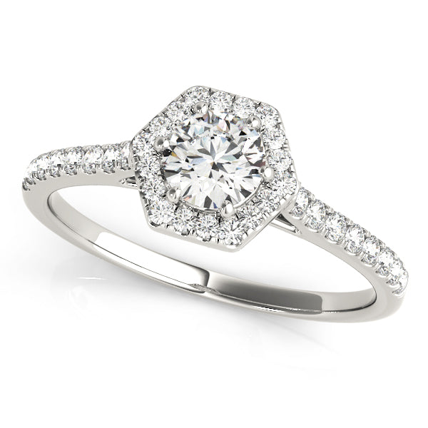 Kent Halo Pave Engagement Ring