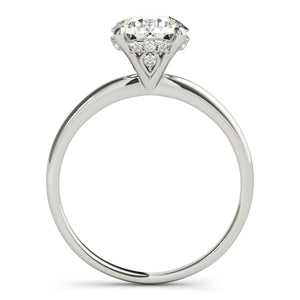 Stella Feather Thin Hidden Halo Engagement Ring