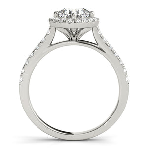 Fradia Tappered Pave With Halo Engagement Ring