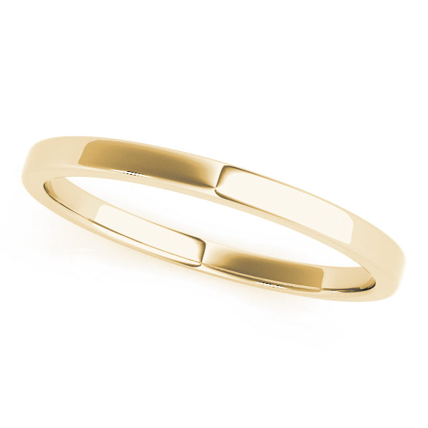 Dhalia Plain Wedding Band in Yellow Gold