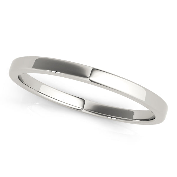 Dhalia Plain Wedding Band in Platinum