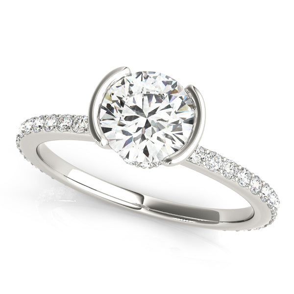 Harry Bezel Pave Engagement Ring