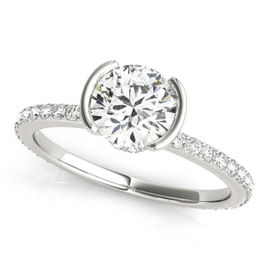 Harry Bezel Pave Engagement Ring