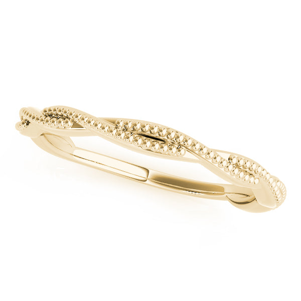 Classy Twisted Wedding Band in Yellow Gold