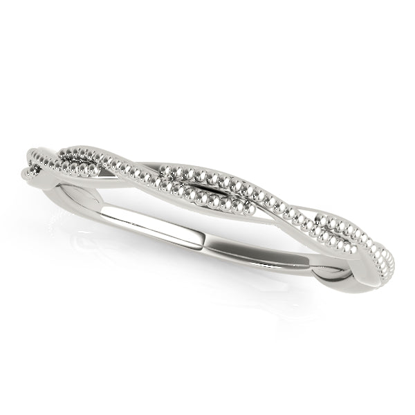 Classy Twisted Wedding Band in Platinum