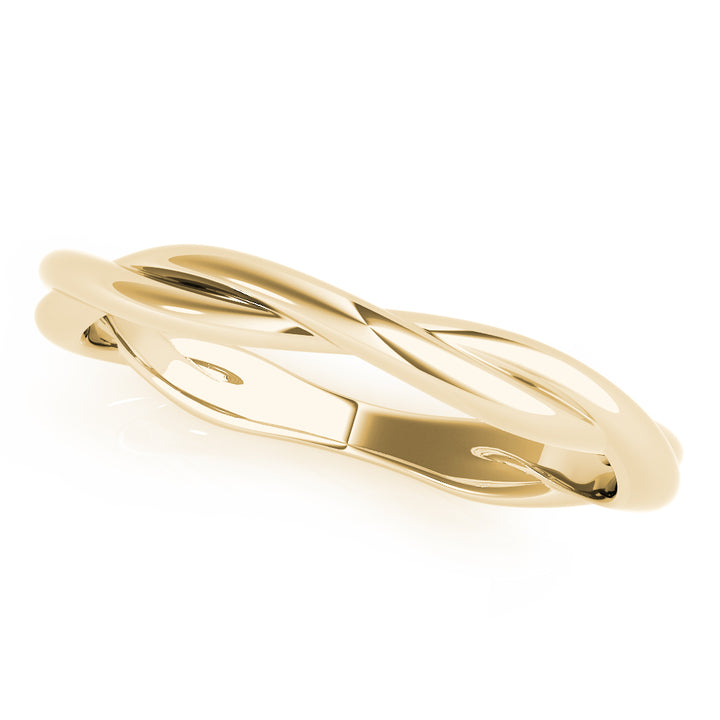 Celia Twisted Wedding Band in Yellow Gold
