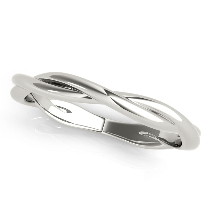Celia Twisted Wedding Band in Platinum