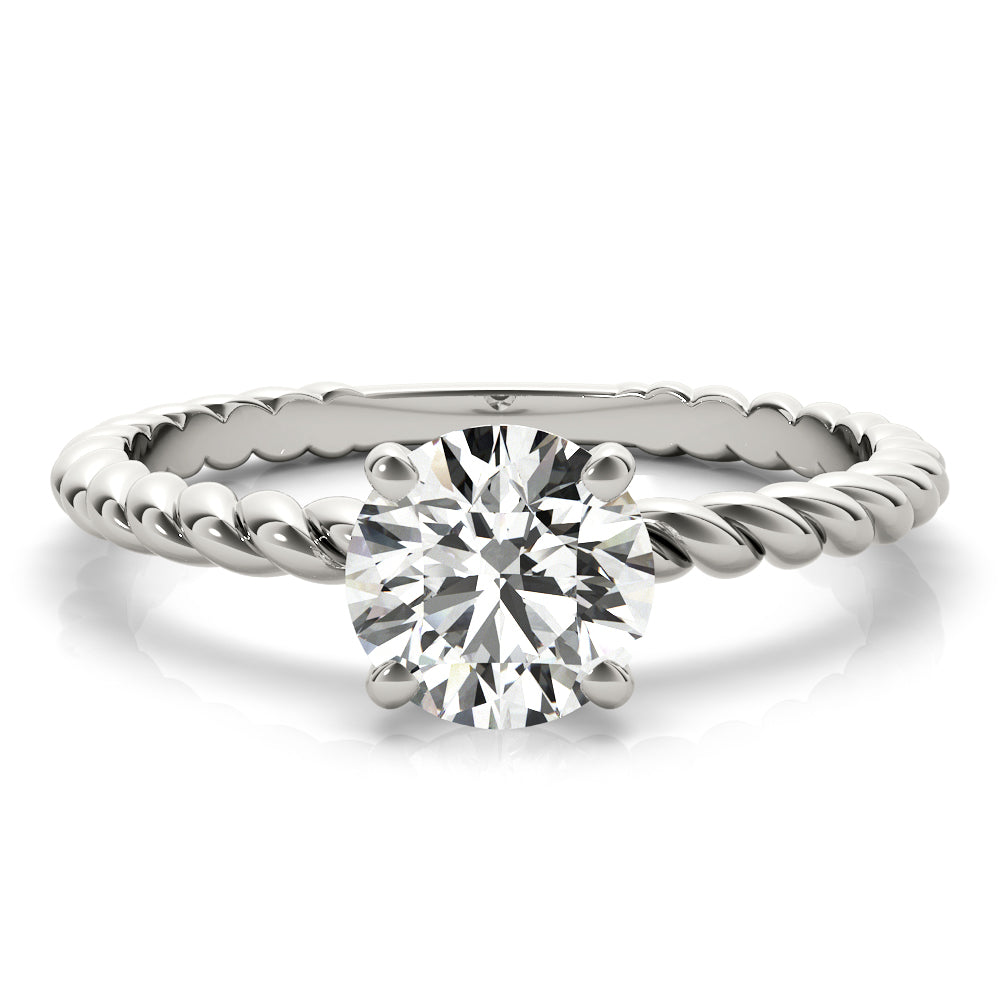 Butter Twisted Shank Engagement Ring