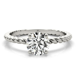 Butter Twisted Shank Engagement Ring