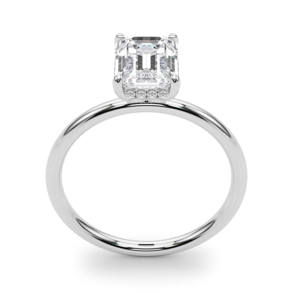 Prisa Hidden Halo Emerald Engagement Ring
