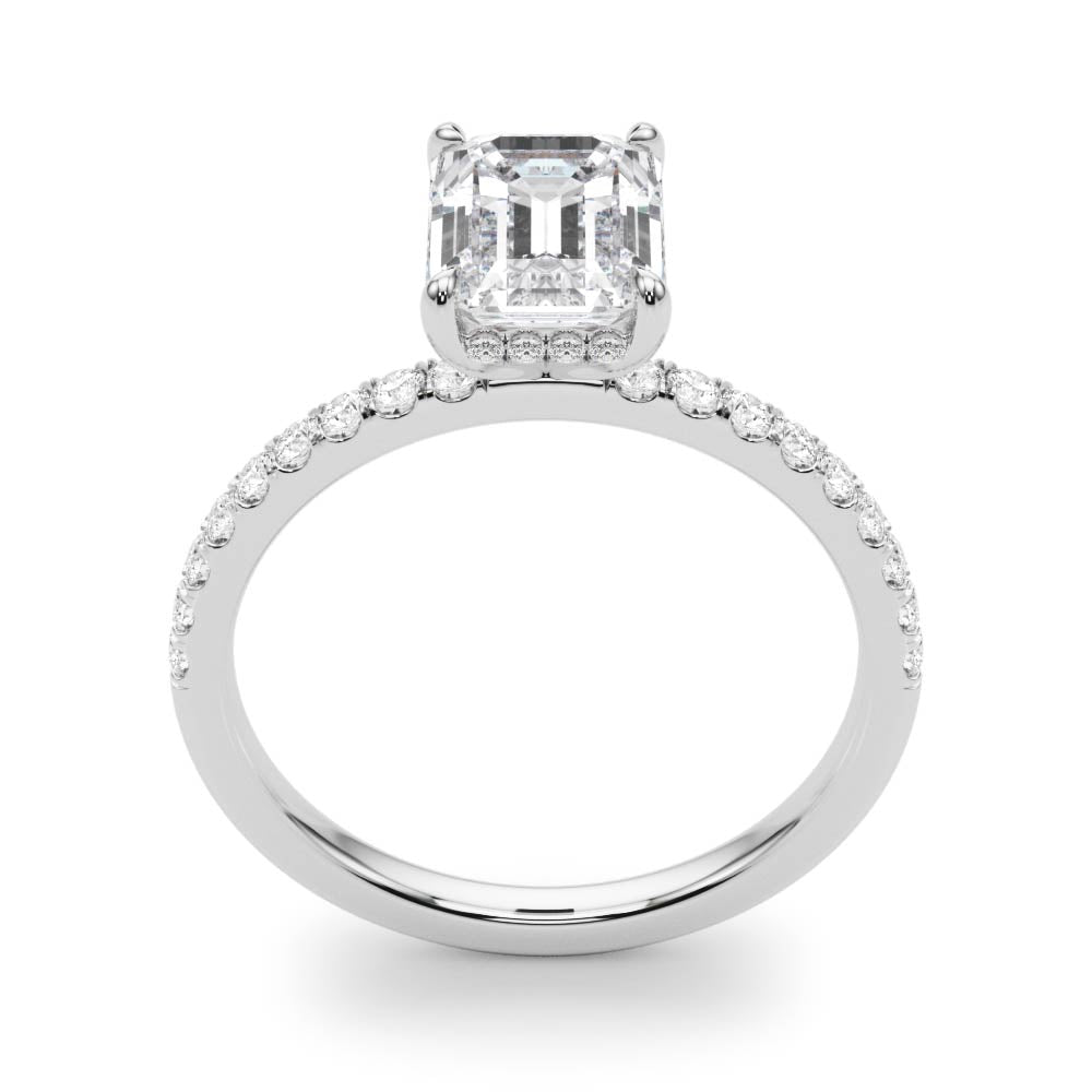 Nightingle Hidden Halo Pave Engagement Ring