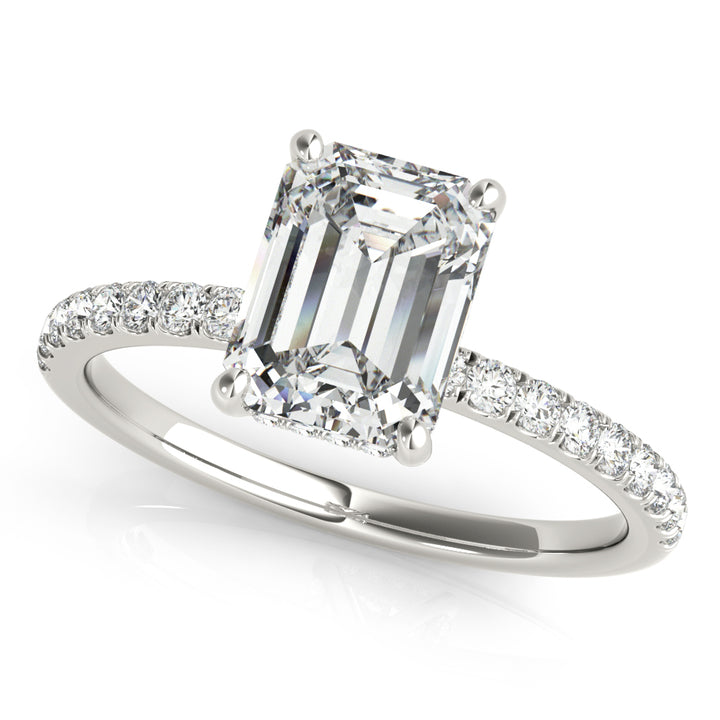 Nightingle Hidden Halo Pave Engagement Ring