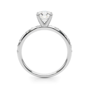 Ava Radiant Side Stone Bezel Engagement Ring